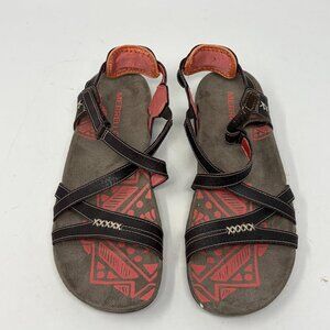 Merrell women's Sandspur sandals 7 brown pink coral
